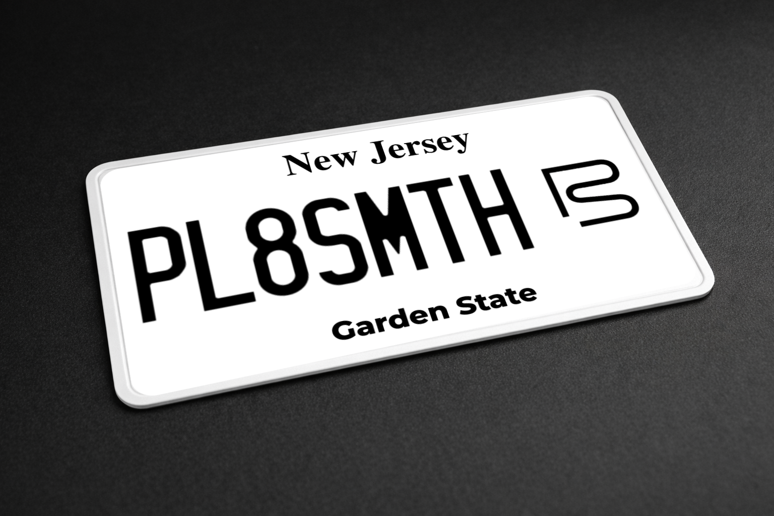 Custom License Plate (Right Side Logo)